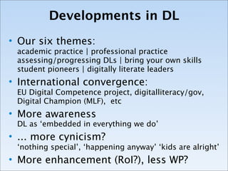 DDL Programme Meeting Oct12