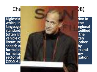 Charles Ferguson (1921-1998)




           Dr. K. Lakehal-Ayat
 