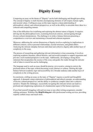Dignity Essay.pdf