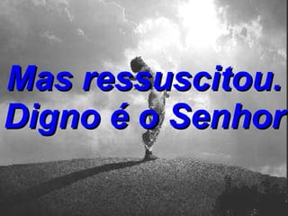 Mas ressuscitou. Digno é o Senhor 