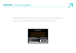 DIGNUS - Conceito gráfico 
Apresentação do contrarrótulo: Com o objetivo de fortalecer o 
branding, um storytelling foi construído para a marca. 
 