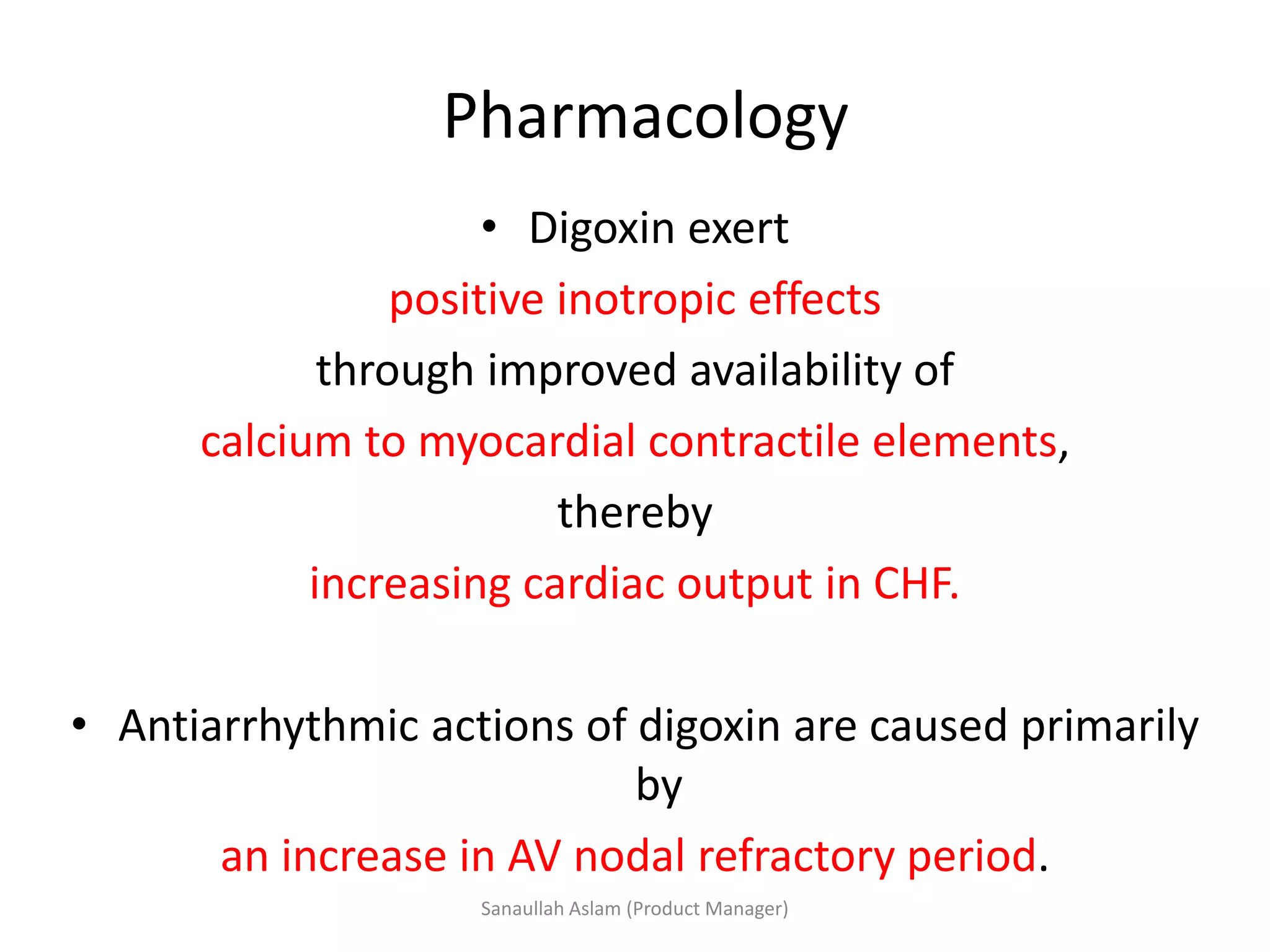 Digoxin & Nitroglycerin by Dr. Sanaullah Aslam (Complete) | PPTX