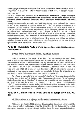 Dízimo não é Doutrinas Cristã