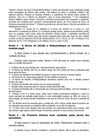 Dízimo não é Doutrinas Cristã