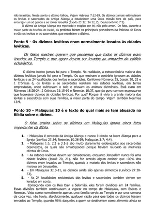 Dízimo não é Doutrinas Cristã