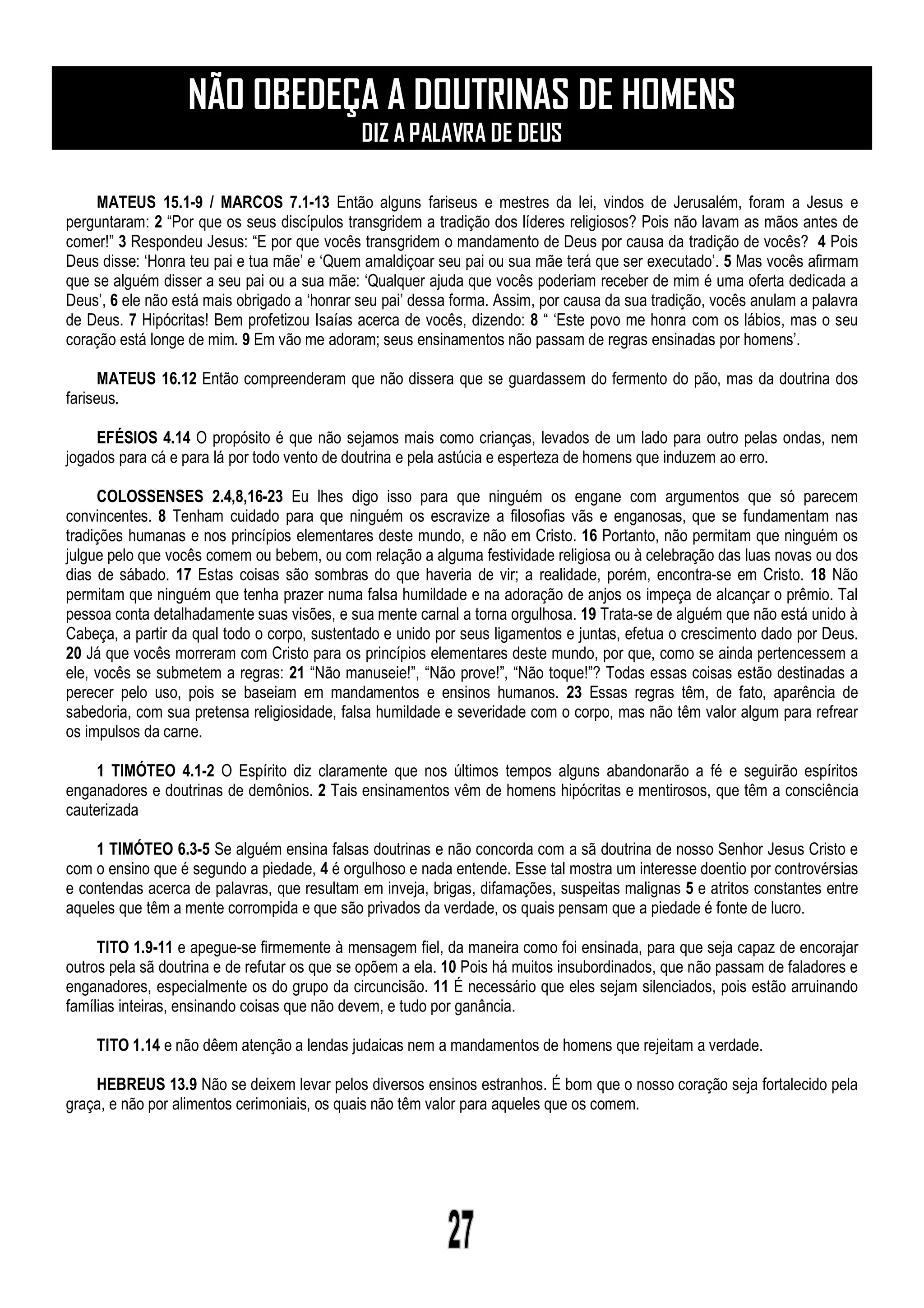 Doutrinas Bíblicas Estudos da Bíblia