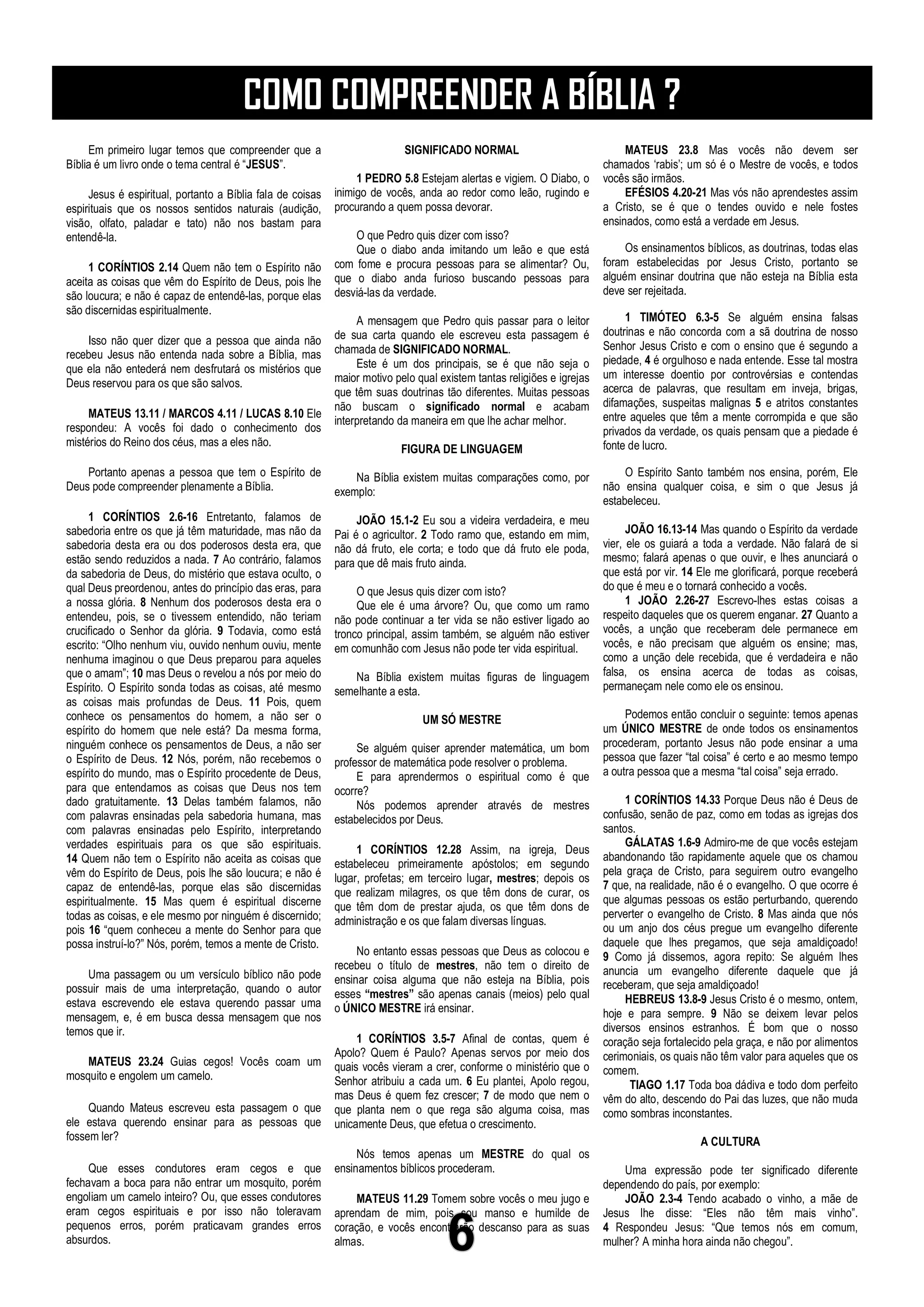 Doutrinas Bíblicas Estudos da Bíblia