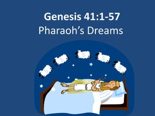 Genesis 41:1-57
Pharaoh’s Dreams

 