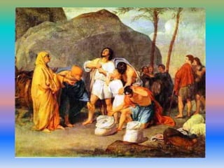 Each of them quickly lowered
his sack to the ground and
opened it. Then the steward
proceeded to search,
beginning with the oldest and
ending with the youngest.
And the cup was found in
Benjamin’s sack.*

 