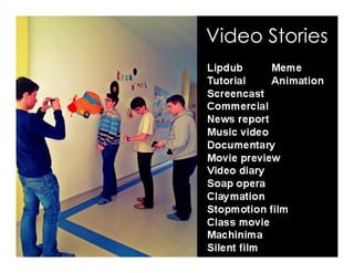 Las aventuras de Zepi_2 by Citoplasmas, Flickr
Video Storytelling
Animoto Instagram
iMovie Get Puppet
QuoFX Lightt
Magisto...
