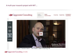 A multi‐year research project with MIT …
all credits
 
