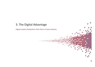 3. The Digital Advantageg g
Digital Leaders Outperform their Peers in Every Industry
 