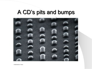 A CD’s pits and bumps
 