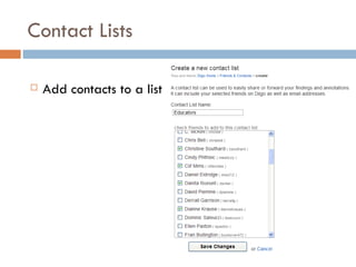 Contact Lists ,[object Object]