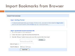 Import Bookmarks from Browser 