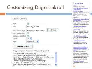 Customizing Diigo Linkroll  