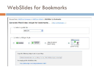 WebSlides for Bookmarks 