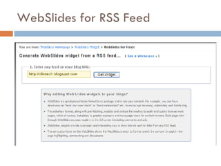 WebSlides for RSS Feed 