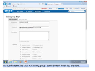 Fill out the form and click “Create my group” at the bottom when you are done.
 