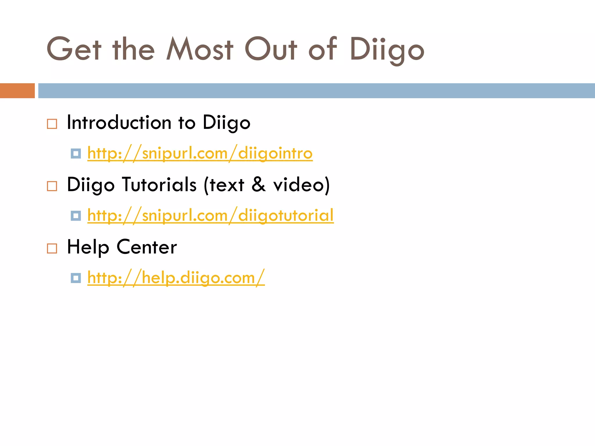 Dig Deeper with Diigo