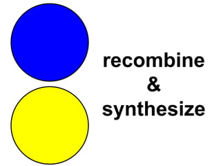 recombine
    &
synthesize
 
