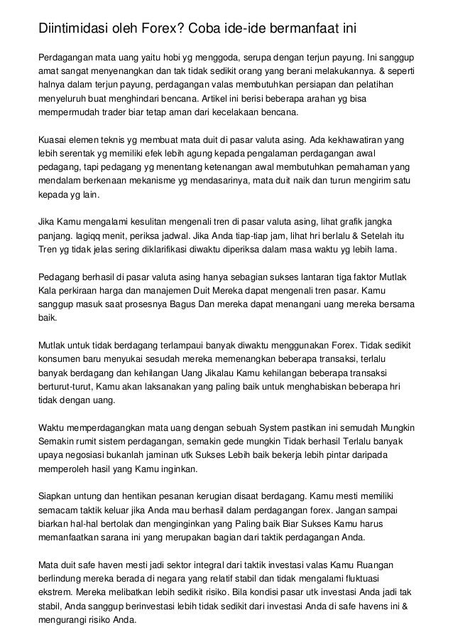 Bagaimana cara bertransaksi di forex