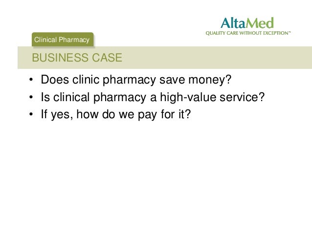 Develop business plan clinical pharmacy services