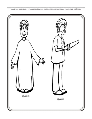 CONT. (6) DO ANEXO 2 - PLANO DE AULA Nº 2 - MÓDULO I: O ESPIRITISMO - 1º CICLO DE INFÂNCIA
(Ilust. 5)
(Ilust. 6)
 