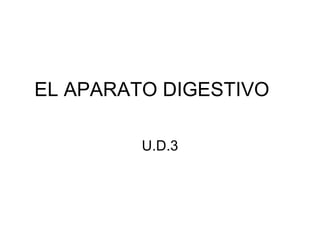 EL APARATO DIGESTIVO  U.D.3 