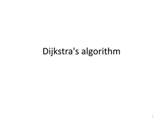 Dijkstra's algorithm
1
 