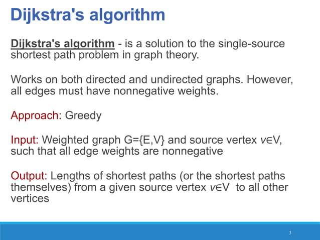 Dijkstra's algorithm | PPTX