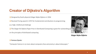 Dijkstra's Algorithm | PPTX | Computer Networking | Computing