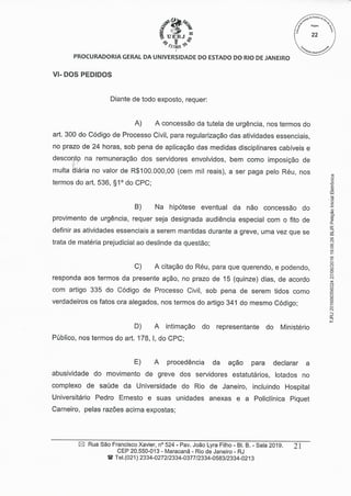 Dijur, tj e reitoria sobre dissidio de greve