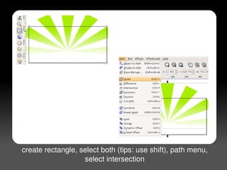create rectangle, select both (tips: use shift), path menu,
 
                       select intersection
                                 
 