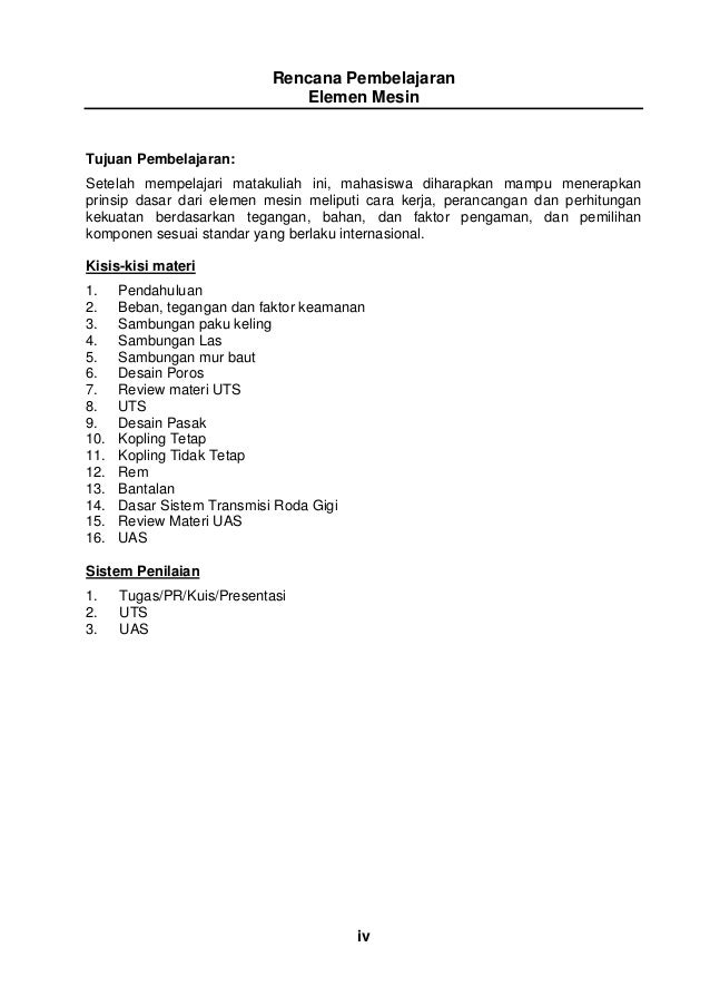 Diklat elemen mesin Diklat elemen mesin