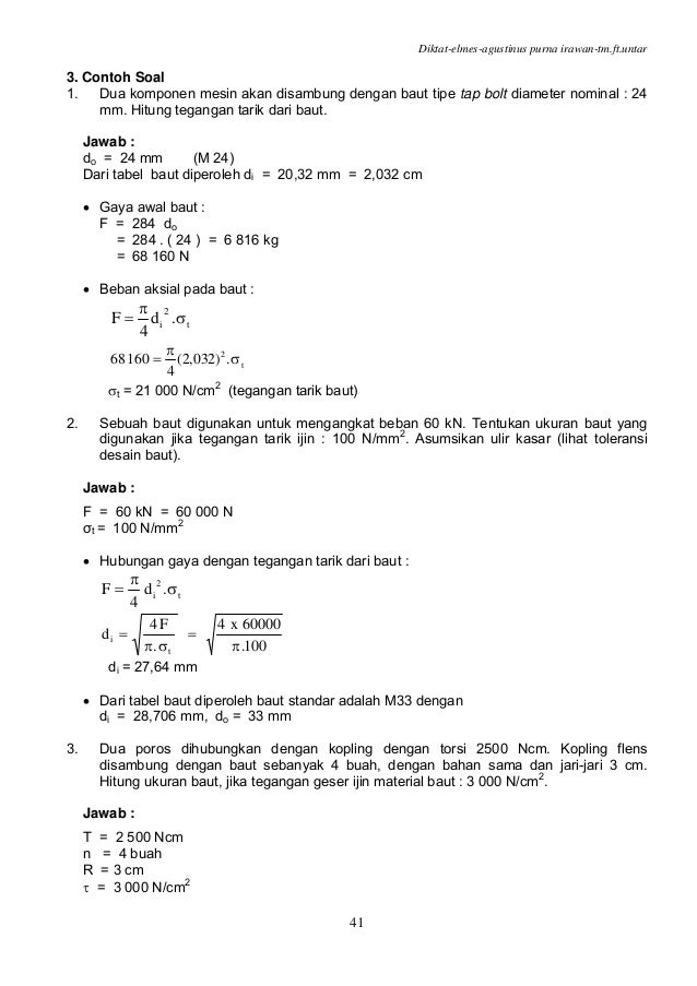 Diklat Elemen Mesin