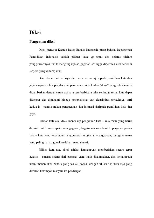 Diksi Dan Arti