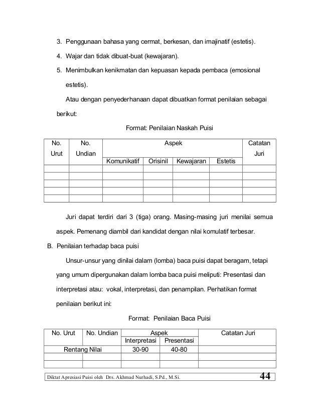 Contoh musikalisasi puisi contoh musikalisasi puisi diktat 