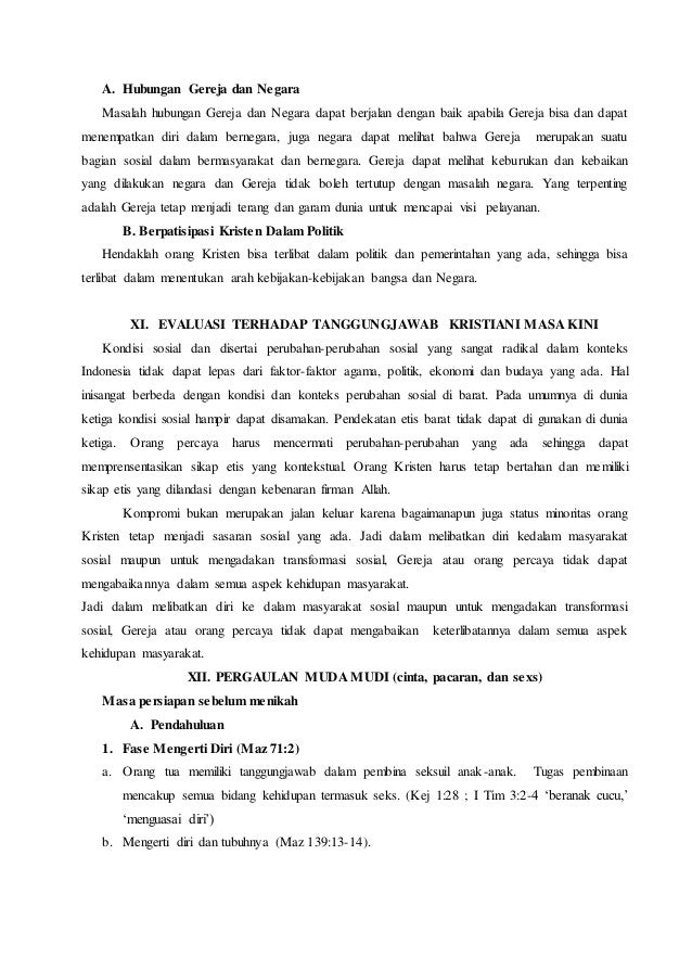 Etika Kristen Materi Kuliah