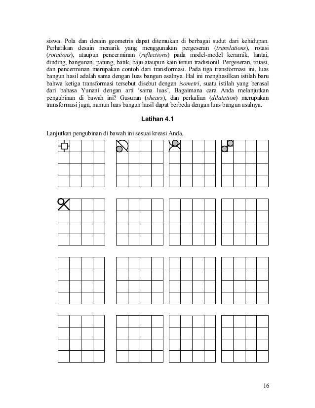 Contoh buku pelajaran Matematika tentang Geometri