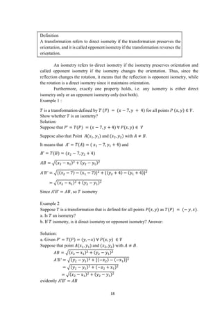 Diktat Geometri Transformasi (English) | PDF