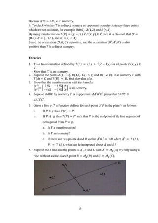 Diktat Geometri Transformasi (English) | PDF
