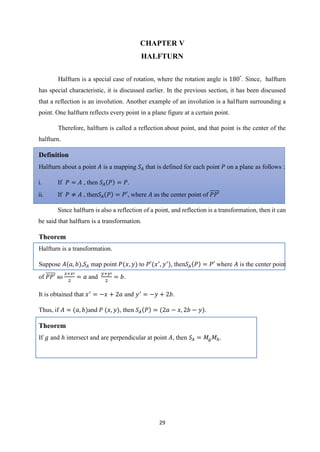 Involution Rotation Diktat Geometri Transformasi (English) | PDF