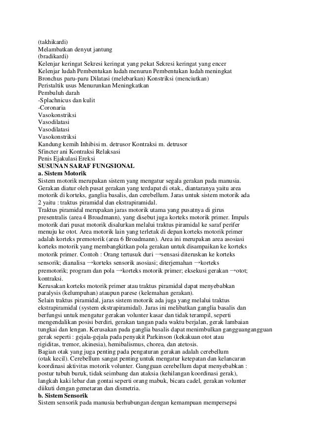 Saraf otak yang bersifat parasimpatik adalah