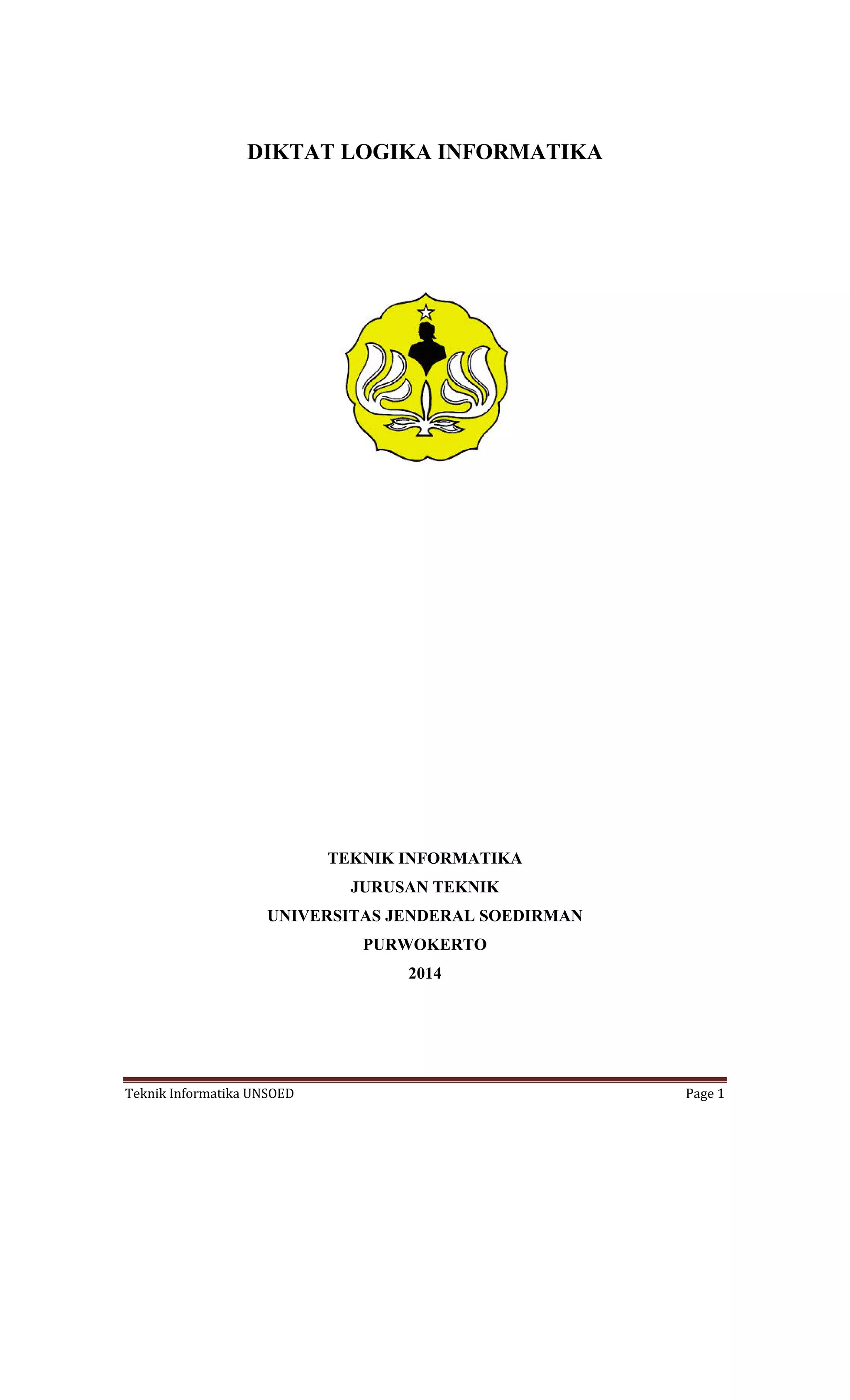 Diktat logika informatika unsoed | PDF