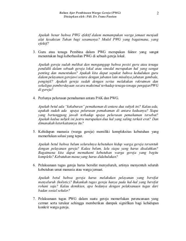 Diktat Pembinaan Warga Gereja