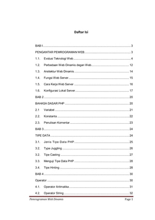 Pemrograman Web Dinamis | PDF