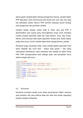 Pemrograman Web Dinamis | PDF