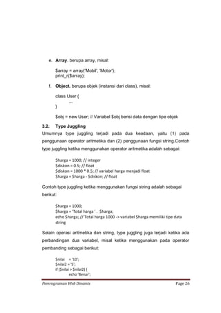Pemrograman Web Dinamis | PDF