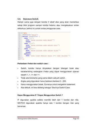 Pemrograman Web Dinamis | PDF
